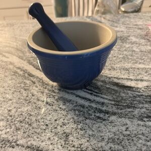 Le Creuset Cobalt Blue Mortar and Pestle